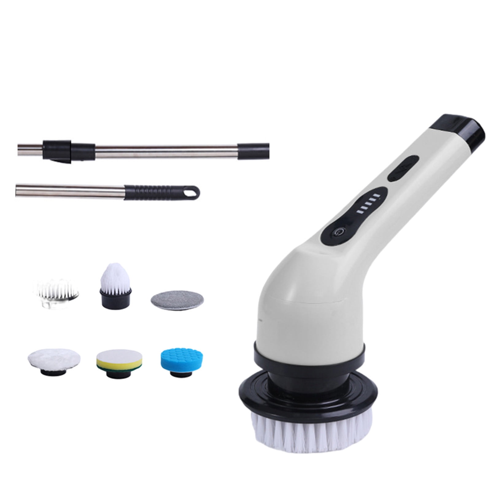 Brosse Nettoyage électrique Sans Fil TOPESCT, Rotative, 7 Têtes, 2 Vitesses, Blanc