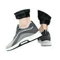 thumbnail image 3 of Mens Shoes,Elevator Casual Sneakers Lightweight Breathable Mesh Trainers Lace Up Sports Footwear With Hidden Lift Heel Technology,Shoes for Men,Grey,8.5, 3 of 9