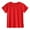 Red, variant on WRKEKC Girls Summer T-Shirts, Casual T-Shirts for Girls, Boys' and Girls' Summer Solid Color Round Neck Short Sleeve Sports Tops
