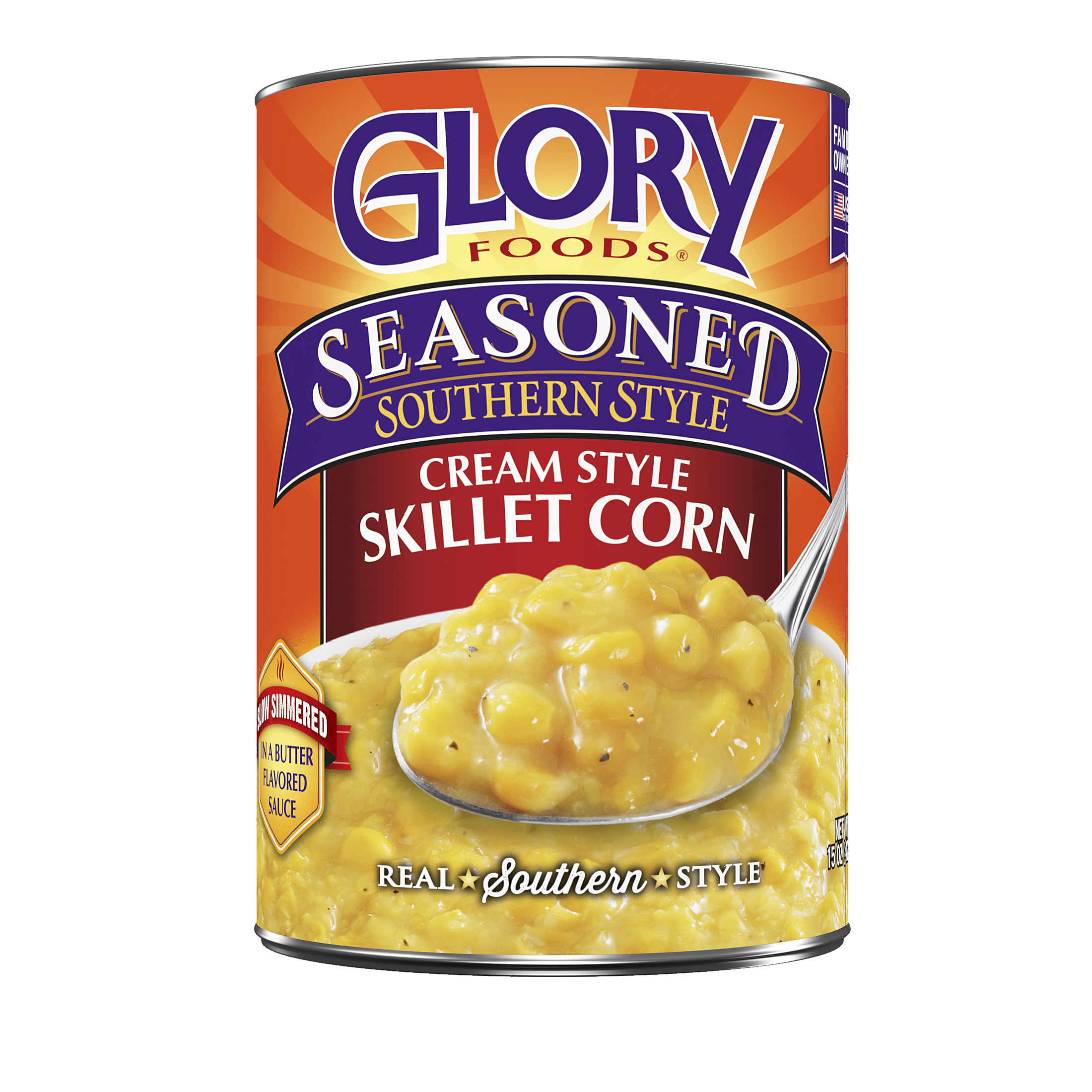 Glory Foods Canned Seasoned Skillet Corn, 15 oz