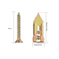 thumbnail image 3 of 120 Pcs Self Drilling Drywall Anchors with Screws Kit, Wall Anchors and Self Tapping Screws Heavy Duty, No Drill or Holes in Wall, Zinc Plated Steel, for TV Shelf Straps Bike Cabinets, 3 of 5