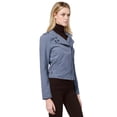 thumbnail image 3 of FashionOutfit Women's Casual Lightweight Woven Zip Up Moto Biker Jacket, 3 of 5
