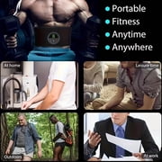 EMS Abdominal Toning Belt - Wireless ABS Stimulator Muscle Toner, Portable USB Rechargeable Ab Trainer Belly Shaper Massage Belt with 6 Modes 9 Intensities