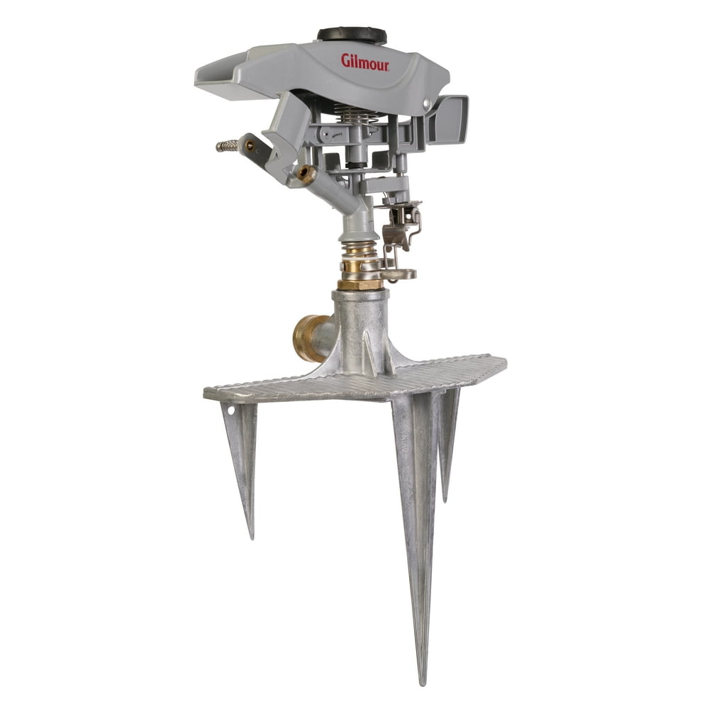 Gilmour Pro 106 Ft Diameter Circular Metal Sprinkler on Metal Spike