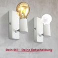 thumbnail image 3 of Wall Sconce, Retro Lamp, Retro Design Wall Sconce, Adjustable And Swivel, E27 Socket, Max 60w, Bulb Not Included White, 3 of 5