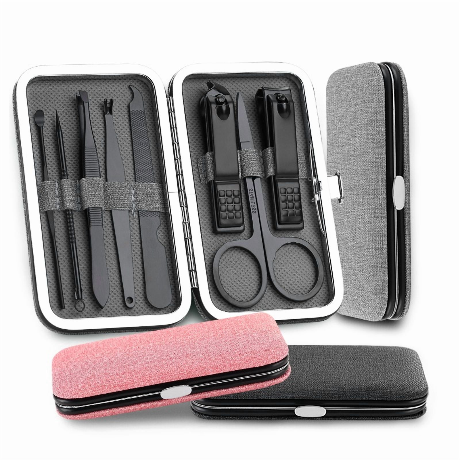 8 Pcs/set Professional Nail Clippers Stainless Steel Pedicure Scissor Tweezer Manicure Tools Nail Art Care Supplies
