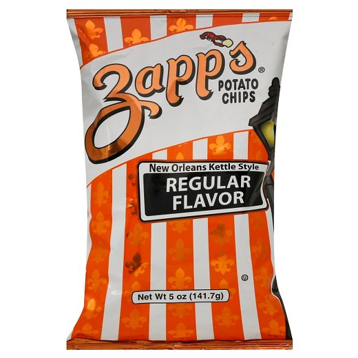 Zapp's Kettle Style Regular Flavor Potato Chips 5 oz. Bag (8 Bags)