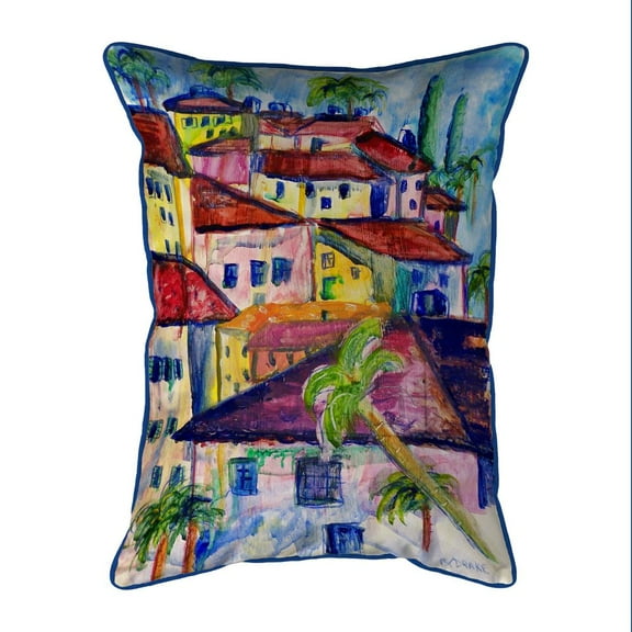 Betsy Drake Interiors Fun City I Extra Large Zippered Pillow 20x24