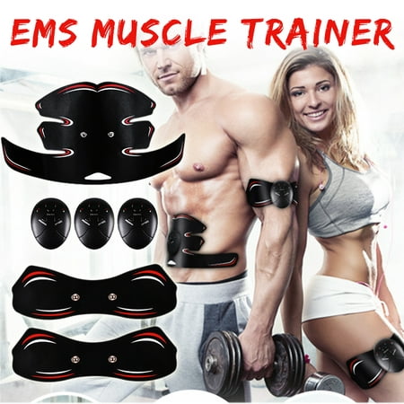 Grtsunsea 6 Modes Latest ABS Stimulator, Abdominal Muscle Trainer Muscle Stimulation Smart Body Building Fitness Ab Core em Toners