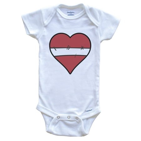 

Latvia Heart Latvian Flag Baby Bodysuit
