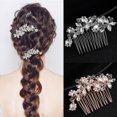 thumbnail image 2 of Bridal Hair Comb Vintage Rhinestones Hair Side Comb Wedding Hair Accessories, 2 of 10