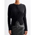 thumbnail image 2 of SUNSIOM Women's Knit Cardigan Solid Color Ribbed Long Slim Sleeve Button-front Closure Sweaters, 2 of 6