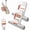 White Orange 2pc, variant on Mini Foldable Desktop Mop, Hands-Free Lazy Portable Self-Squeeze Short Mop, for Bathroom, Kitchen, Desktop, Glass, Living Room, Car