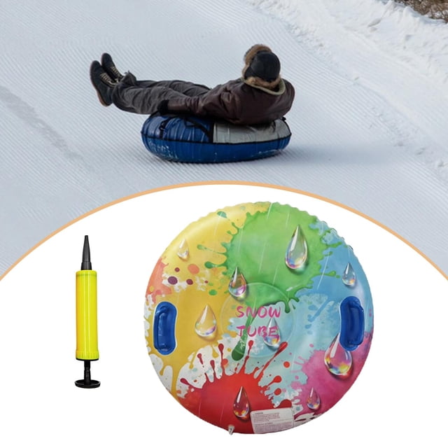 Tubo de nieve inflable, equipo de snow tubing para vacaciones, regalo de cumpleaños, invierno Gotas de lluvia