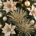 thumbnail image 4 of Glitter Christmas Decorative Spray Pick, Sparkly Artificial Holiday Branch Pick, Christmas Vase Arrangement Glitter Branch, Wreath Centerpiece Decorative Spray Accent for Vase and Mantel, Gold, 4 of 6