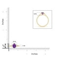 thumbnail image 5 of ANGARA Natural Oval Amethyst with Diamond Collar Solitaire Ring in 14K Yellow Gold for Women (Size-7x5mm) | February Birthstone, Birthday, Anniversary, Jewelry Gift for Women | Natural Amethyst Ring, 5 of 9