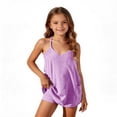 thumbnail image 2 of HAOTAGS Girls Racerback Dresses,Solid Pocket Playsuit V-Neck Tween Halter Sleeveless Tank Dress Purple 13-14, 2 of 9