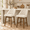 Beige 26" Button Back, variant on Guqiart 26" Swivel Counter Height Bar Stools Set of 2, Upholstered Tufted Bar Chairs with Wood Legs & Footrest for Kitchen Island, Gray
