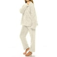 thumbnail image 6 of Xuniizn Fluffy Fleece Pajamas for Women Set Soft Cozy Loose Pajamas Set Plush 2 Piece Sleepwear for Fall Winter Clothes, 6 of 8