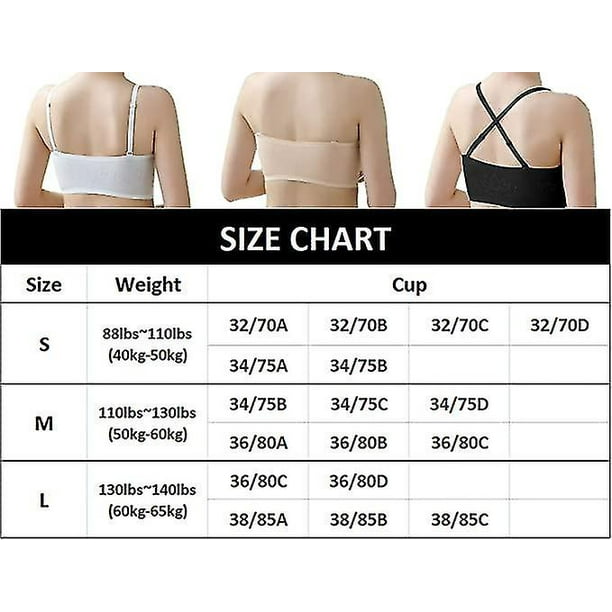Women Lingerie Strapless Front Buckle Lift Bra, Wire-Free Anti-Slip  Invisible Push Up Bandeau Bra (White,XL) : : Home
