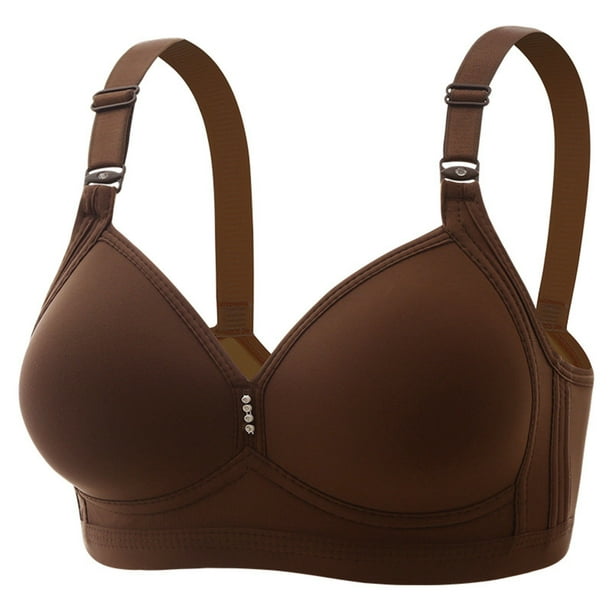 nsendm Female Underwear Adult Pack Bras for Women Women Fashion Casual  Breathable Tube Top Bra Underwear without Steel Light Sports Bras  for(Brown