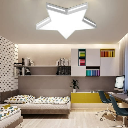 

Miumaeov Modern White Acrylic Ceiling Light Creative Five-Pointed Star LED Close to Ceiling Light Fixtures for Bedroom Living Room Children s Room Kitchen