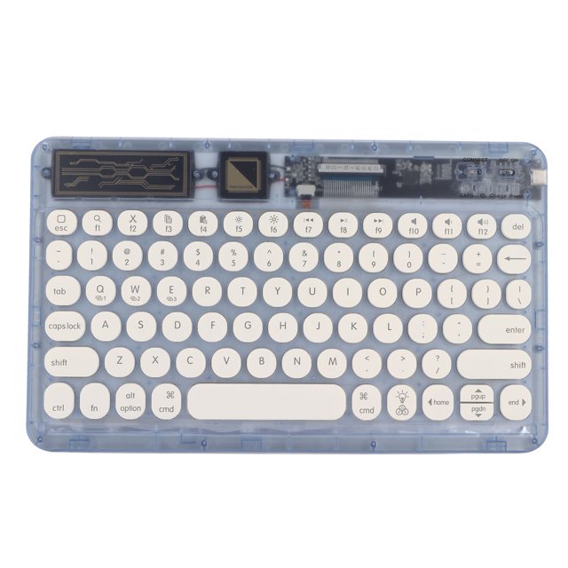 Clavier Rétro, Clavier pour Machine à Écrire BT, Clavier Portable Ultra Mince avec Lumière RVB - Mini Clavier Vintage Grand Compatible avec Plusieurs Appareils Téléphones Intelligents Tablettes Ordinateurs Portables