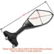 thumbnail image 4 of Espejo Retrovisor Para Motocicleta Luz Cálida Negro Motocicleta Led Intermitente Espejo 2 Uds Moyic VI008819-02, 4 of 6