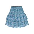 thumbnail image 3 of Women's High Waist Ruffle Skirt Tiered Short Skirt with Shorts Underneath, 3 of 8