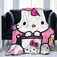 thumbnail image 6 of Hello Kitty Blanket, Super Soft Throw Blanket, Cozy Flannel Blankets For Boys Girls, Warm Blankets For Couch Sofa Bed, 50"X40", 6 of 9