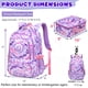 thumbnail image 2 of Mochila BLUEFAIRY para niñas de primaria de 17 años con lonchera, 2 of 9