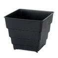 thumbnail image 3 of Raindrops Square Planters Resin Black For Home 1Pc 4.7X4.4In, 3 of 8