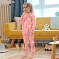 thumbnail image 5 of Cute Stripe Stars Pattern Cotton Pajamas 2 Piece Set Sleepwear Soft and Comfortable Homewear Nightwear, 5 of 7
