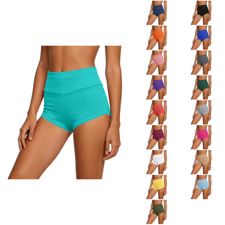 Ahuyic Womens Shorts Plus Size Pants for Women Womens High Waist CutOut Yoga Shorts Stretchy Workout Yoga Shorts Multiple Colors Pink L