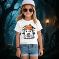 thumbnail image 2 of CAUYDY Halloween Shirts for Toddler Baby Girls Boys Pumpkin T-Shirts Ghost Tees Short Sleeve Tops Spooky Season Graphic Clothes Tee Tops(White,9-10 Y), 2 of 5