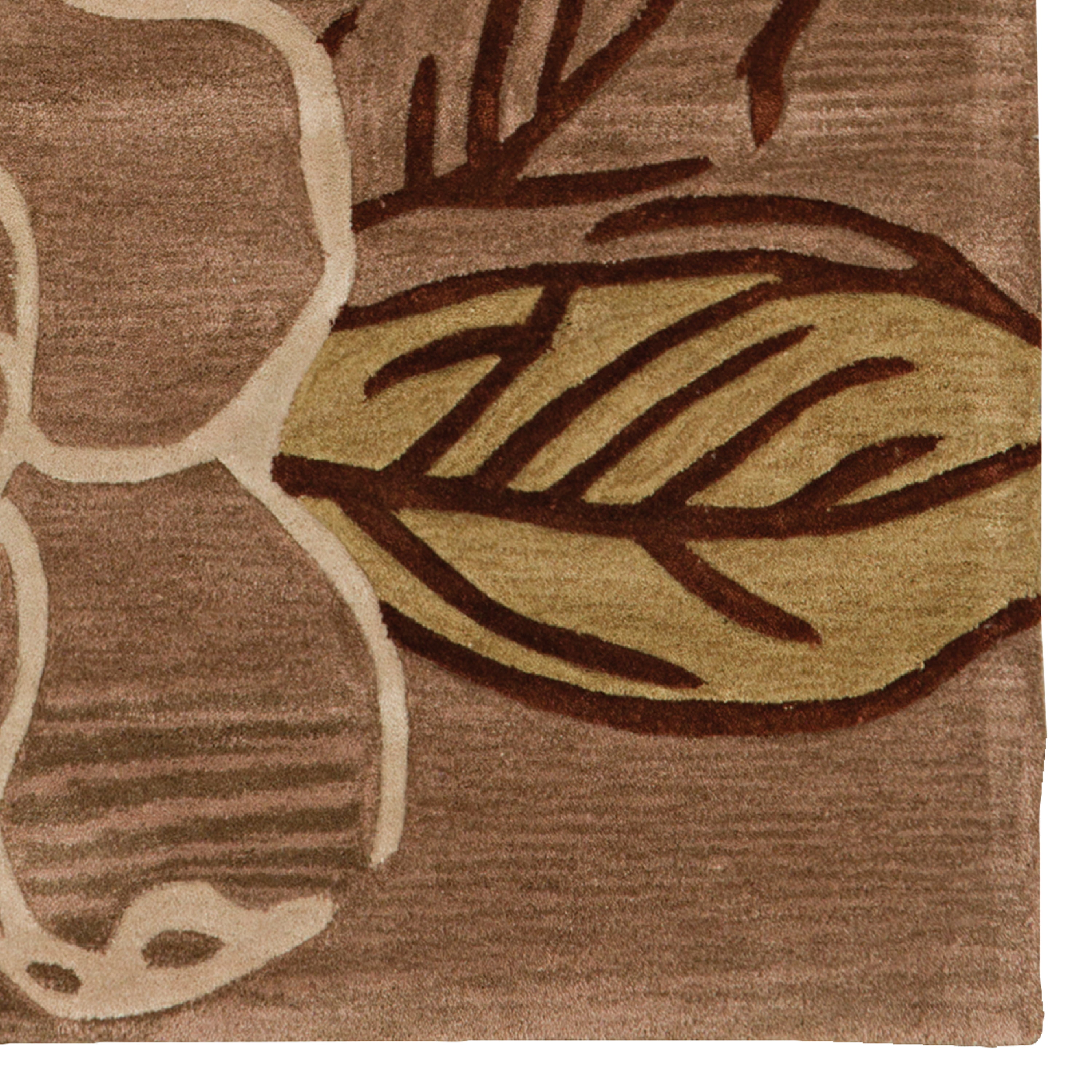 Linon Trio Space Dyed Floral Area Rug