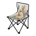 thumbnail image 2 of 600D Oxford Camping Chair Portable Foldable Chair Supports 220 lbs for Picnic, Fishing, Backpacking Watercolor Adorable Bunny, 2 of 8