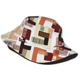 thumbnail image 2 of ZICANCN Abstract Retro Geometric Line Bucket Hat, Unisex Print Double-Side-Wear Bucket Hat for Golf Fishing Beach Outdoor, 2 of 5