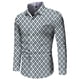 thumbnail image 2 of Camisas florales con personalidad de moda 2024 para hombres, camisas de manga larga con solapa estampadas en 3D, ropa informal vintage Y2k ajustada para mujer, 2 of 4