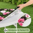 thumbnail image 5 of Pioneer Flower Floral Print Pattern Round Fitted Tablecloth with Elastic Edge,Dining Table Cover Waterproof,Outdoor Round Tablecloth for Camping,Dining,Indoor and Outdoor, 5 of 7