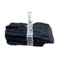 thumbnail image 2 of Black Tourmaline Horizontal Plated Pendant, 2 of 2