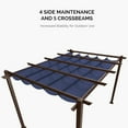 thumbnail image 4 of PURPLE LEAF Pergola 10' X 12' Outdoor Retractable Pergola Canopy with Sun Shade Canopy Patio Metal Shelter Gazebo for Garden Porch Beach, Navy Blue, 4 of 9
