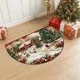 thumbnail image 5 of Semi-Circular Christmas Door Mat with Backing- Polyester Absorbent Entryway Rug for Kitchen, Porch & Mudroom, 5 of 5