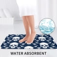 thumbnail image 6 of Bathroom Rugs Sets 3 Piece - white arrow Skull Absorbent Non Slip Bath Mats, U-Shape Toilet Lid Cover, Contour Mat, Soft Washable Shower Mats Bath Rug Mat for Bathroom Tub Toilet, 6 of 7