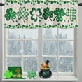 thumbnail image 5 of EUDIDV Lucky Charm Products St. Patrick's Day Style Semi Kitchen Curtains Friendly And Easy To Clean Fabric Easy To Install Suitable For Kitchen Living Room Bedroom Irish Day, 5 of 6