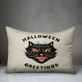 thumbnail image 3 of Creative Products Retro Black Cat Halloween Greetings 14x20 Spun Poly Pillow, 3 of 3