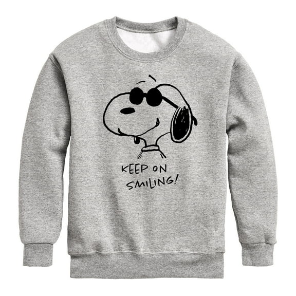 Peanuts - Cool Joe Keep On Smiling - Youth Crewneck Sweatshirt