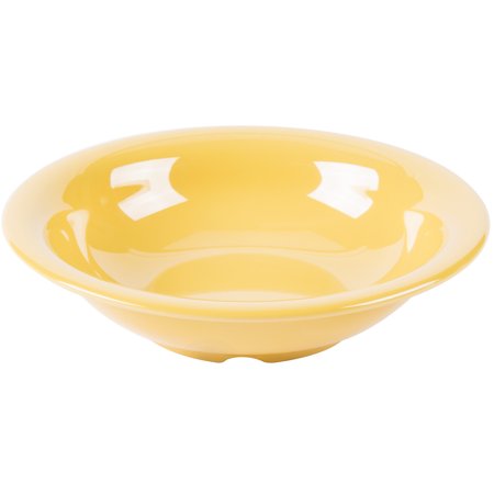 Get B-167-Ty Diamond Mardi Gras 16 Oz. Tropical Yellow Melamine Bowl - 24/Case