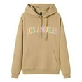 thumbnail image 2 of Los Angeles Hoodies for Women Fall Winter Long Sleeve L.A. Graphic Hooded Sweatshirt with Pockets Pullover Tops, 2 of 4