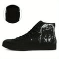 thumbnail image 2 of Coolcustomize Men's High-top Sneakers,Black Wolf & Moon for Galaxy Night Print, Streetwear Casual Shoes with Lace-Up for Walking & Travel, Celestial Design, Street Style, Urban Fashion Enthusiasts, 2 of 11